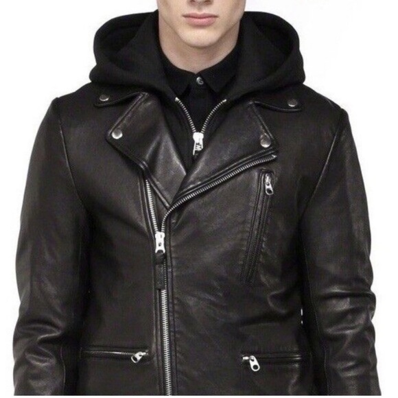 Mackage Magnus 2-in-1 Leather Biker Jacket - Picture 1 of 8